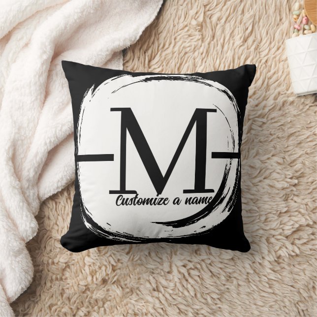 Oreiller de lancement personnalisé monogramme mini (Couverture)