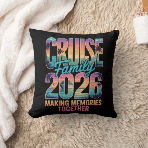 Oreiller de lancer de souvenir de croisière famili