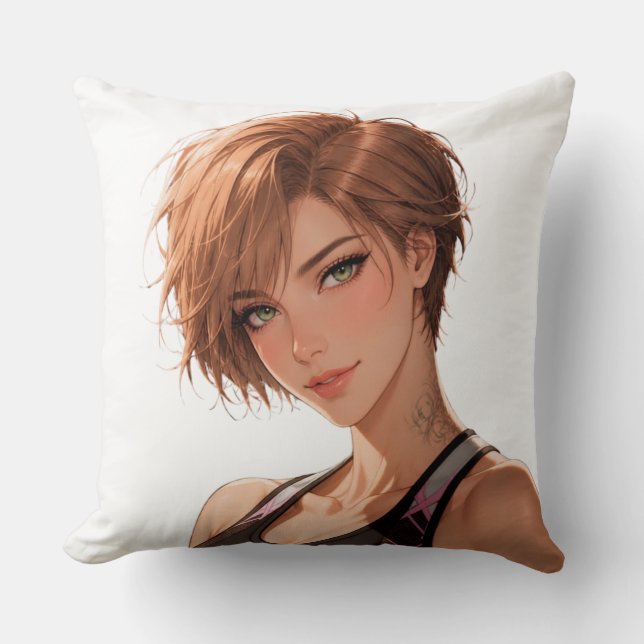 Oreiller de lancer Fille de gym (Recto)