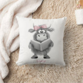 Oreiller de lecture personnalisé avec vache des Hi (Couverture)