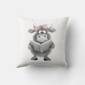 Oreiller de lecture personnalisé avec vache des Hi (Verso)