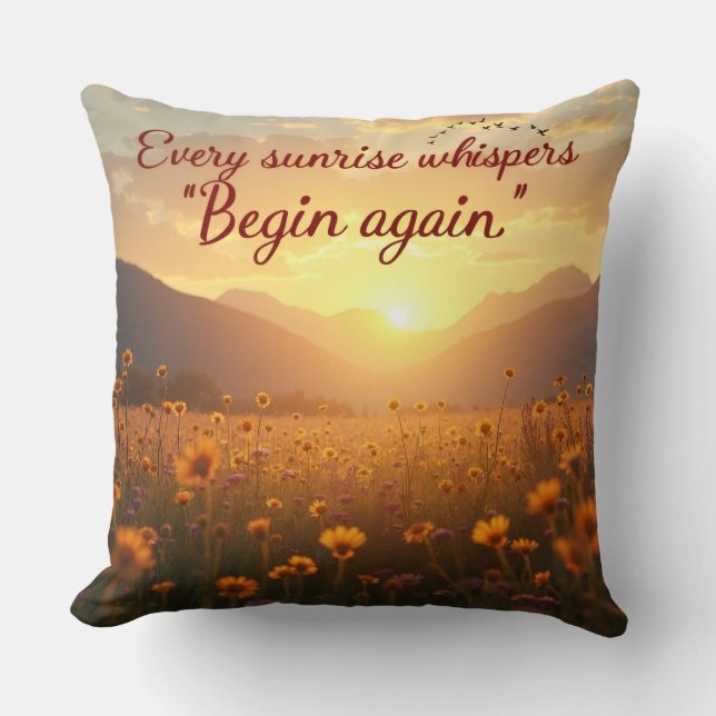 Oreiller de levage de soleil 20 x 20 (Recto)