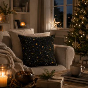 Oreiller de luxe à motif Nuit étoilée