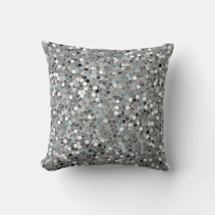 Oreiller de luxe argenté