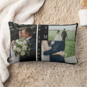 Oreiller de mariage à monogramme multi-photo Cadea (Couverture)