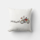 Oreiller de mariage de mariés à moto (Recto)