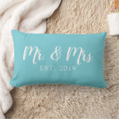 Oreiller de mariage établi Mr et Mrs Script (Couverture)