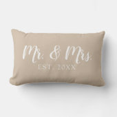 Oreiller de mariage établi Mr et Mrs Script (Recto)