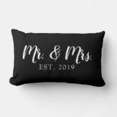 Oreiller de mariage établi Mr et Mrs Script (Recto)