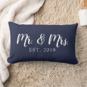 Oreiller de mariage établi Mr et Mrs Script (Couverture)