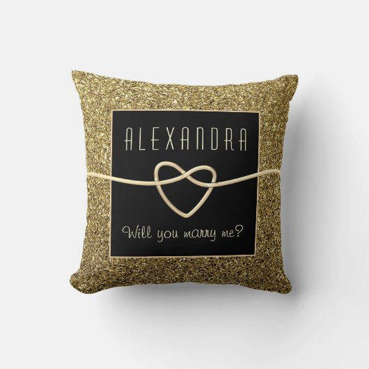 Oreiller de mariage 'Veux-tu m'épouser' (Recto)