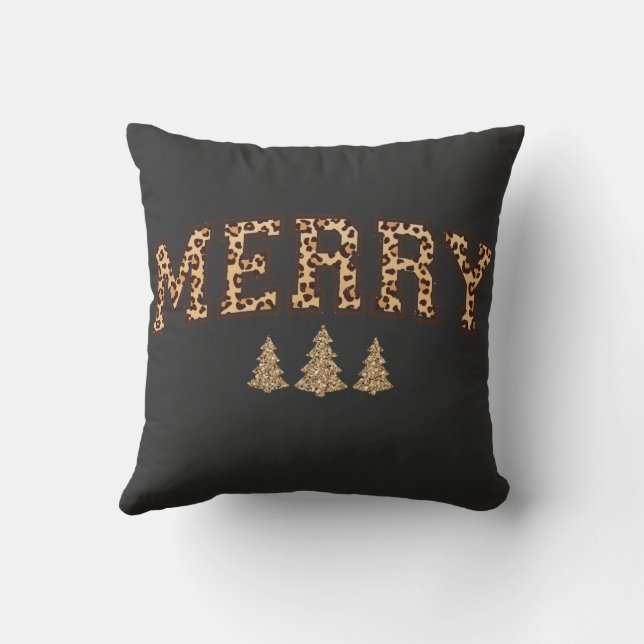 Oreiller de Noël à motif guépard (Verso)