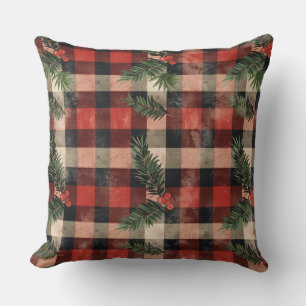 Oreiller de Noël à poule rouge et vert