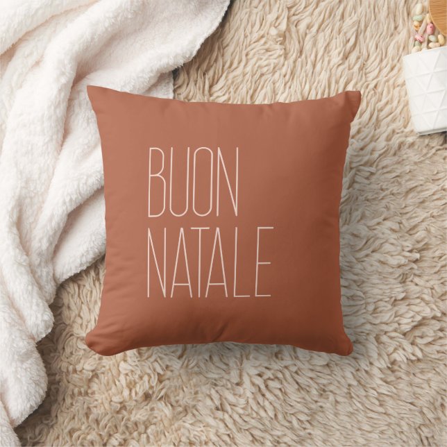 Oreiller de Noël de Boho "BUON NATALE" (Couverture)
