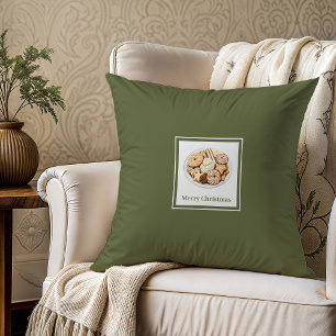 Oreiller de Noël familial doux et pastel avec nom 