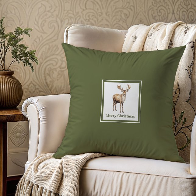 Oreiller de Noël nordique minimal personnalisé (Personalized Minimal Nordic Christmas Pillow)