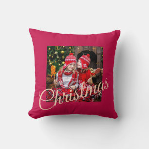 Oreiller de Noël personnalisé avec photo