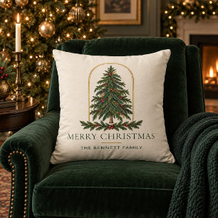 Oreiller de Noël personnalisé pour la famille avec