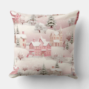 Oreiller de Noël rose Pastel