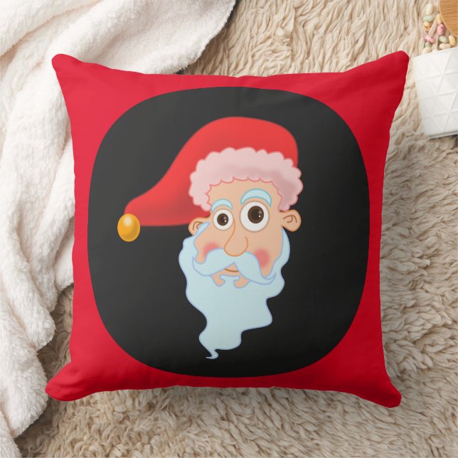 oreiller de Noël rouge drôle de PÈRE NOËL (Couverture)