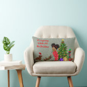 Oreiller de Noël Teckel Décor de fête ethnique (Chaise)
