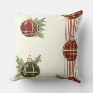Oreiller de Noël vert et or luxueux
