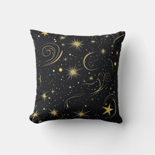 Oreiller de nuit étoilé doré