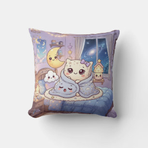 Oreiller de nuit Lune Mignonne
