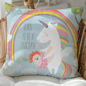 Oreiller de nurserie Licorne et Arc-en-ciel pour b