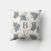 Oreiller de nurserie pour bébé avec monogramme de (Verso)