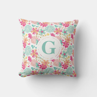 Oreiller de Nursery à motif floral Lettre pour béb