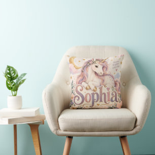 Oreiller de nursery Licorne Magique Sophia