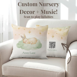 Oreiller de Nursery Sleeping Bunny avec code QR be
