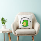 Oreiller de personnage de grenouille simple mignon (Chaise)