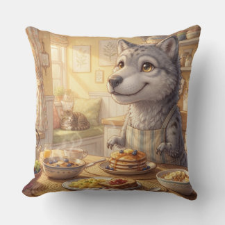 Oreiller de petit déjeuner Cozy Wolf