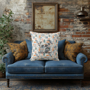 Oreiller de portrait personnalisé de Bouledogue An