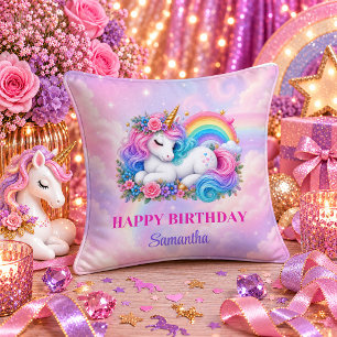 Oreiller de rêve fantaisiste Licorne Arc-en-ciel F