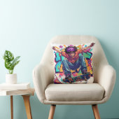Oreiller de skateboardeur de dessin animé (Chaise)