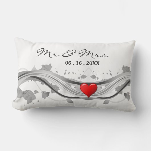 Oreiller de souvenir de mariage à monogramme d'amo (Recto)