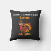 Oreiller de Thanksgiving « Official Turkey Taster (Verso)