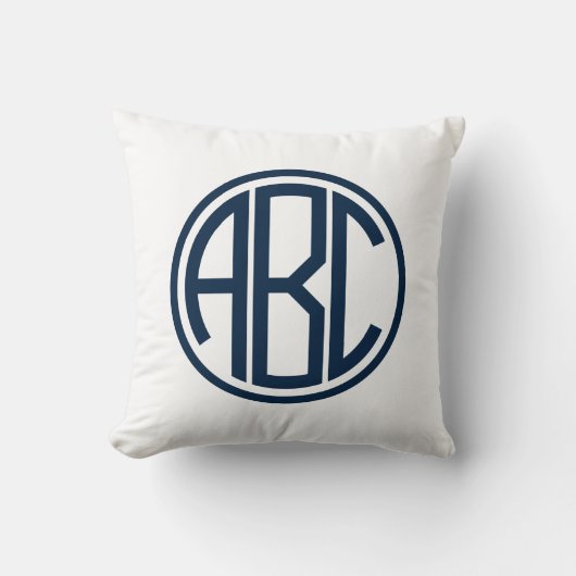 Oreiller décoratif à monogramme classique (Recto)