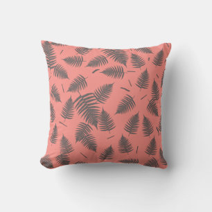Oreiller décoratif à motif de feuille de plante de