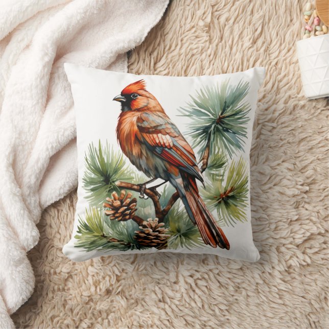 Oreiller décoratif avec illustration d'oiseau (Couverture)