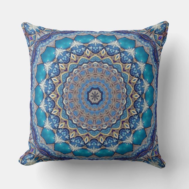 Oreiller décoratif bleu (Recto)