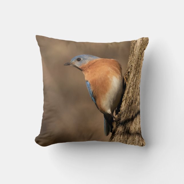 Oreiller décoratif Bluebird, Coup d'oeil de côté (Recto)