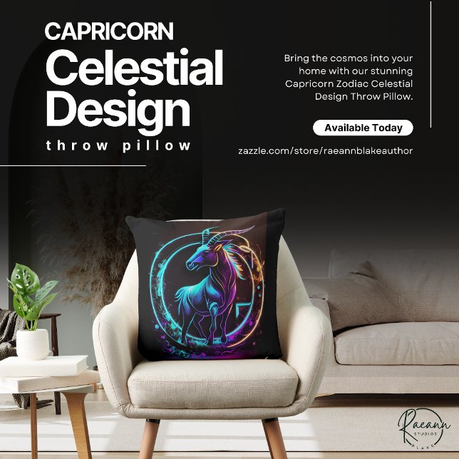 Oreiller décoratif Capricorne Zodiaque Céleste (Créateur téléchargé)