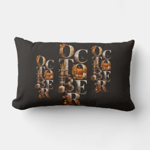 Oreiller décoratif citrouille d'octobre