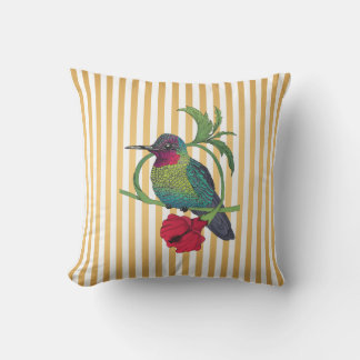Oreiller décoratif Colibri Bird Gold Stripes