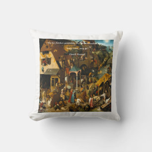 Oreiller décoratif d'art et de proverbe hollandais