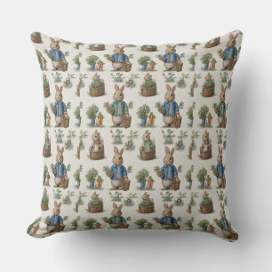 Oreiller décoratif de lapin de printemps